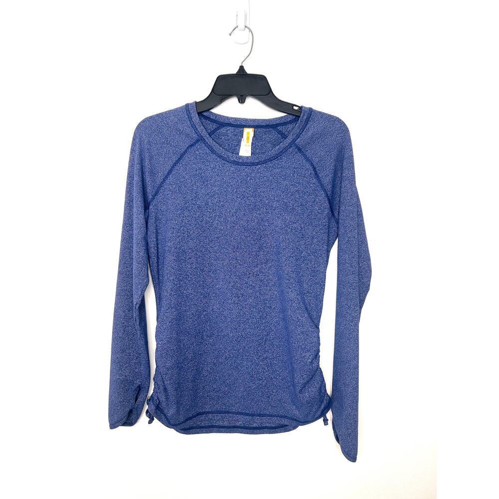 Lucy Long Sleeve Athletic Top Sz M Blue Cinched sides Activewear athletic Yoga
